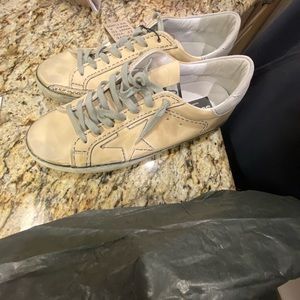 Golden goose, superstar, vanilla black stitch, size 45